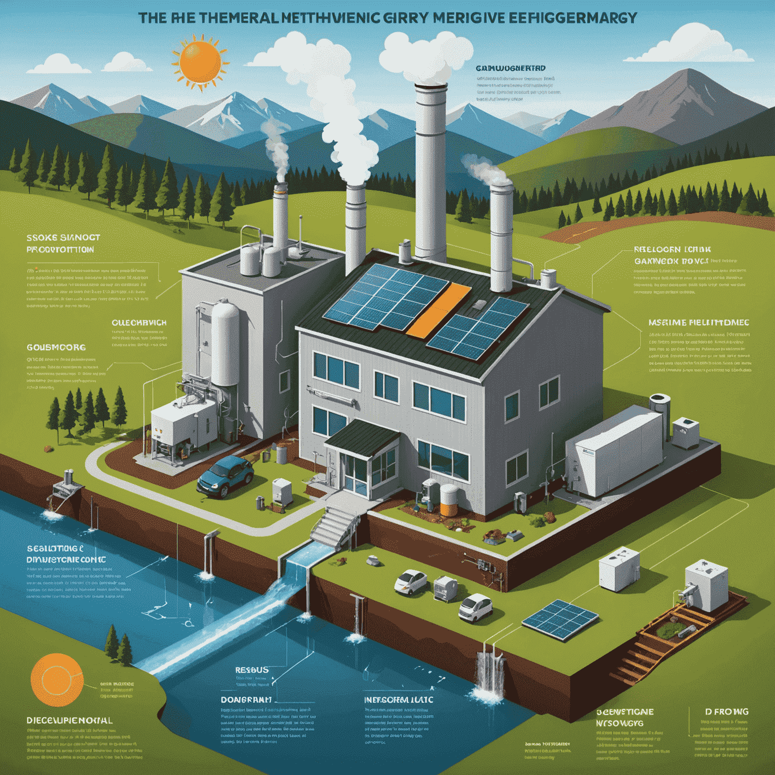 Infographic showing various innovative technologies improving geothermal energy efficiency